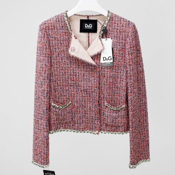 Dolce & Gabbana | Jackets & Coats | Dolce Gabbana Pink Tweed